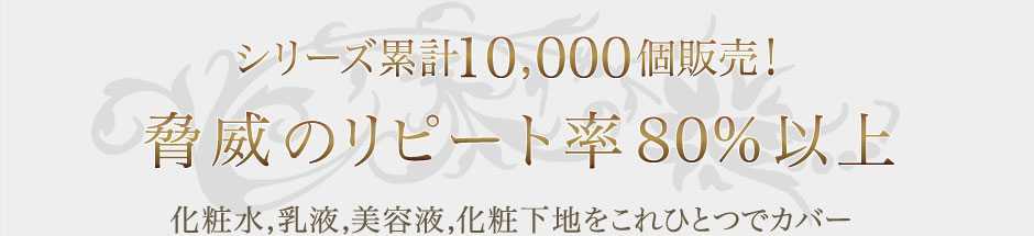 シリーズ累計10,000個販売。脅威のリピート率80％以上。