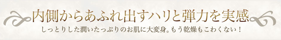 内側からあふれ出すハリと弾力を実感。